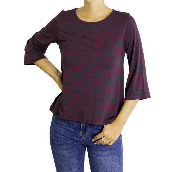 maglia a righe con manica 3/4